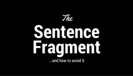 The Sentence Fragment