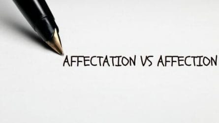 affectation vs affection