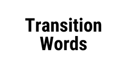 Transition words