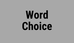 Word Choice